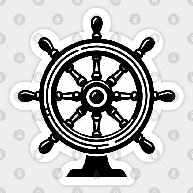 Ship's Wheel Sticker by KayBee Gift Shop